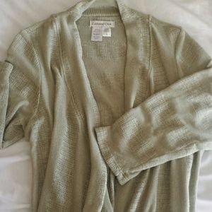 Coldwater Creek delicate knit open cardigan