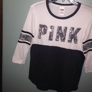 Vs pink sparkle crew