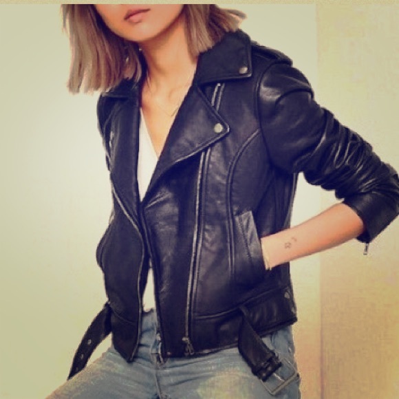 Black Vegan Leather jacket