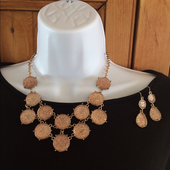 Charming Charlie Statement Necklace and Earrings - Picture 1 of 4