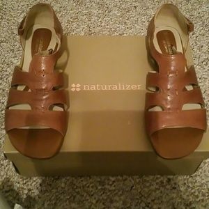 Brown leather sandals