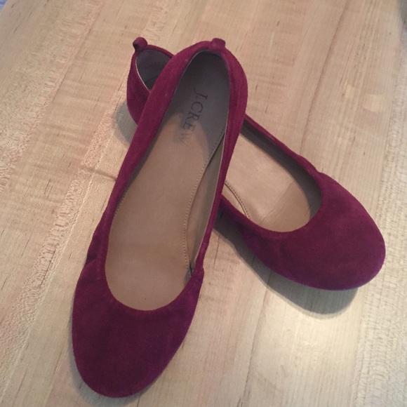 Maroon J Crew flats!!