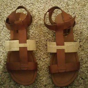 Brown leather sandals