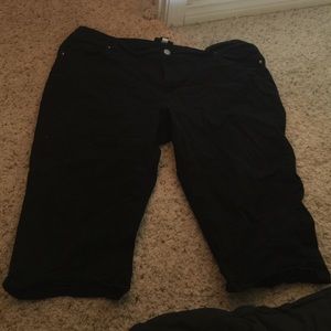 Lane Bryant Black Capris