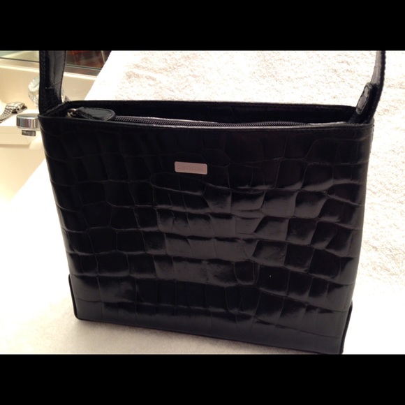 genuine black leather Oroton handbag