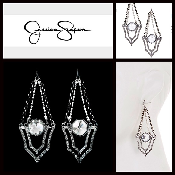 ❌SOLD 1-HOUR SALE❗️EARRINGS Statement Crystal Pave - Picture 3 of 4