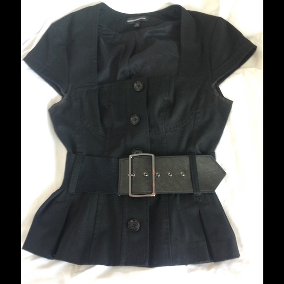 Express belted peplum top