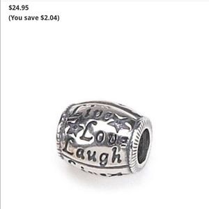 Zable "live, laugh, love" charm