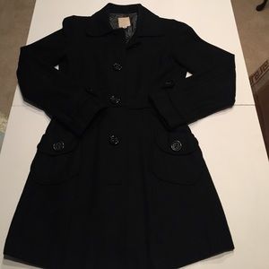 Nordstrom Tulle Long Black Coat
