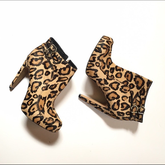 Sam Edelman Leopard Print Ankle Boots