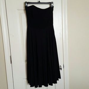 Sexy strapless black evening gown