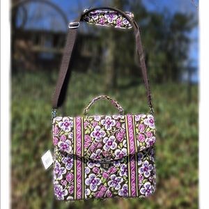 NWT Vera Bradley Briefcase Attaché in Plum Petals