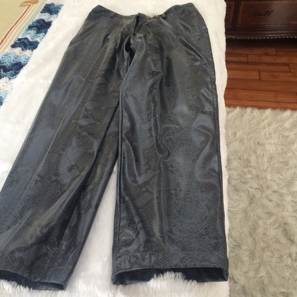 Faux ladies leather snakeskin pants.