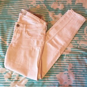 Hollister skinny white jeans