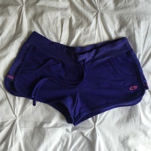 Short purple lounge shorts