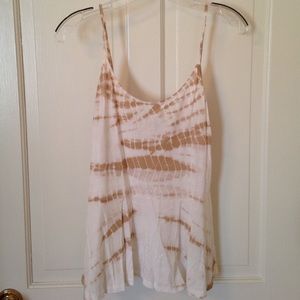 Cream and tan tank