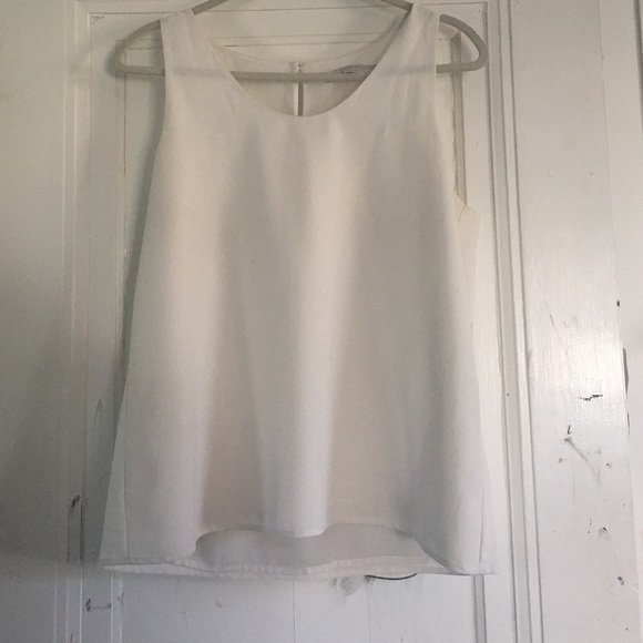 Loft sheer white top