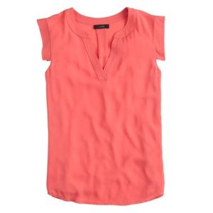 J.Crew v-neck band-sleeve shell, size 000