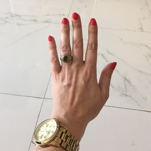 Sterling Silver Peridot Ring - Picture 2 of 5