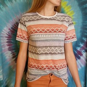 Aztec print T shirt