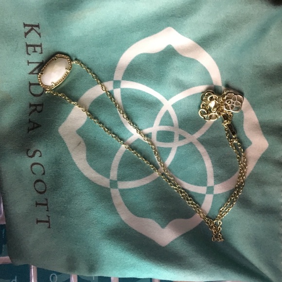 Elisa Gold and White Pearl Necklace