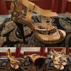 Michael Kors Python and Leather Heel