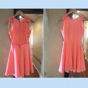 Pink Open Back Dress