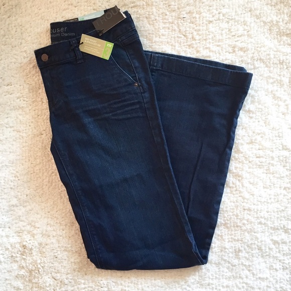 Wide Leg Dark Denim Trouser - Picture 1 of 3