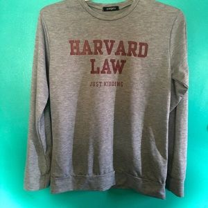 HARVARD LAW , JUST KIDDING SWEATER 📓✏️