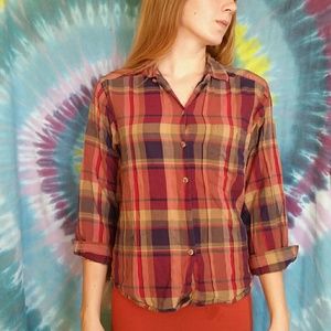 Plaid button up shirt