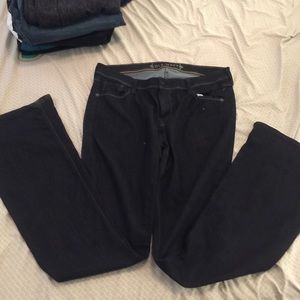 VERY Dark blue denim LONG LENGHTH