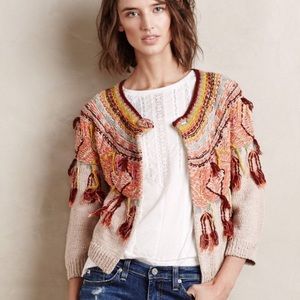 🚫 SOLD 🚫 Anthropologie Moth Guajava cardigan.