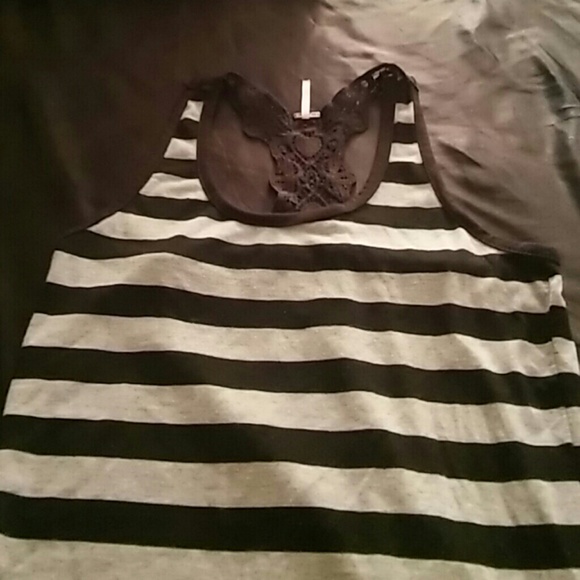 Tank top with lace back