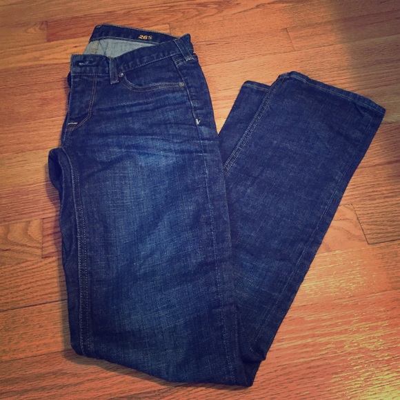 Jcrew matchstick jeans.