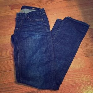 Jcrew matchstick jeans.