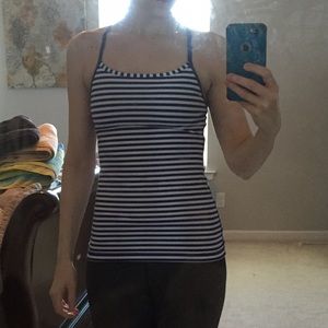 Lululemon pigment blue/white stipe power Y