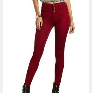 Burgandy high-waisted Skinny Pant ON HOLD!