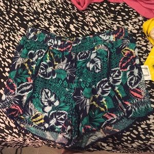 Multi colored flowy shorts
