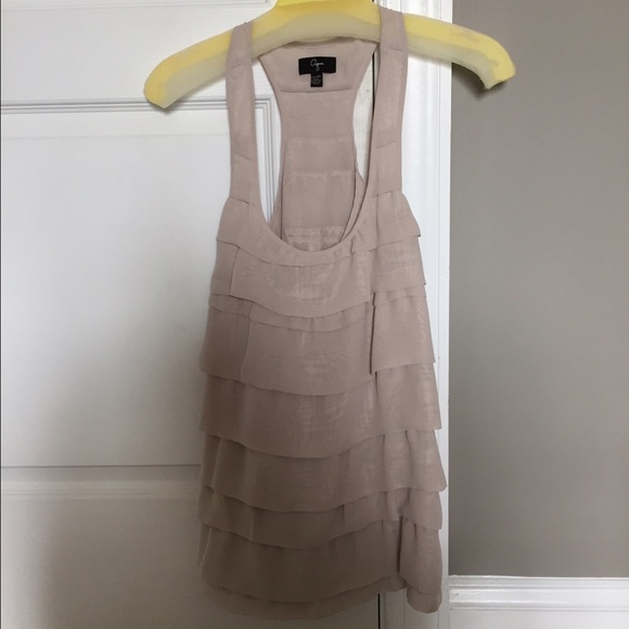 Beige Aqua Tank Top XS - Picture 1 of 4