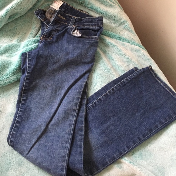 Low rise boot cut jeans
