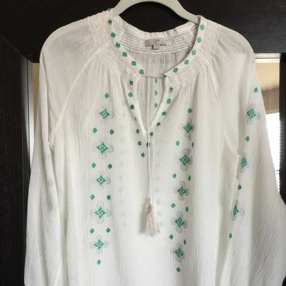 Great Joie white, 100% cotton top, brand new!