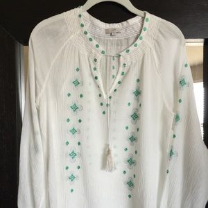 Great Joie white, 100% cotton top, brand new!