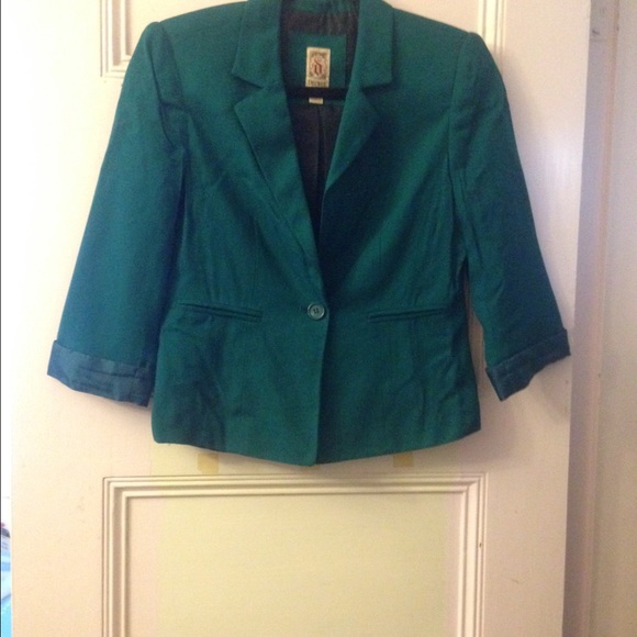 Blue green blazer - Picture 3 of 4