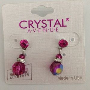 Violet dangle earrings