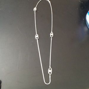 Silver long necklace