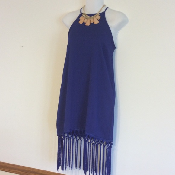 ❗️Clearance❗️Boho Fringe dress💙💙 - Picture 2 of 4