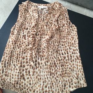 Loft snake print sheer shirt