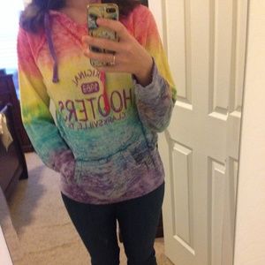 Tie dye hooters hoodie