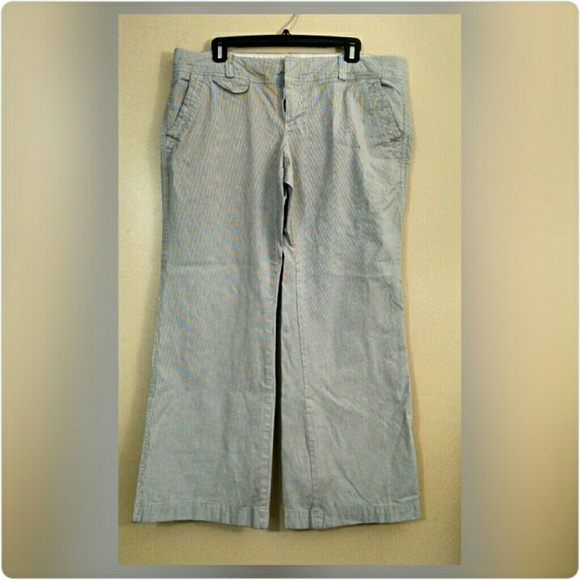 American Eagle Blue and White Striped Trousers