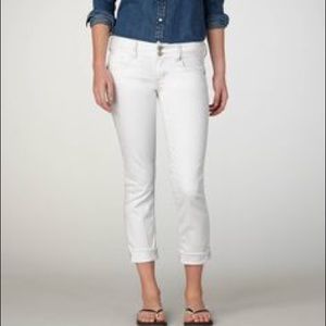 White skinny distressed American Eagle jeans